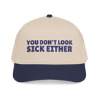 Navy Embroidered Trucker Hat, Chronic Illness Humor, You Don't Look Sick, Navy cap, Invisible Illness