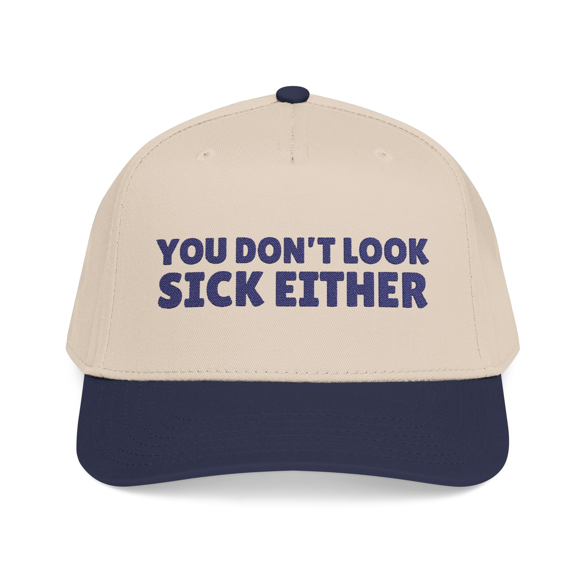 Navy Embroidered Trucker Hat, Chronic Illness Humor, You Don't Look Sick, Navy cap, Invisible Illness