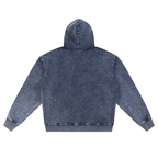 Calling in Sick Snow Wash Oversized Zip-Up Hoodie