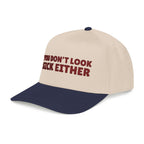 Maroon Embroidered Trucker Hat with Navy Cap, Chronic Illness Humor, You Don't Look Sick, Invisible Illness