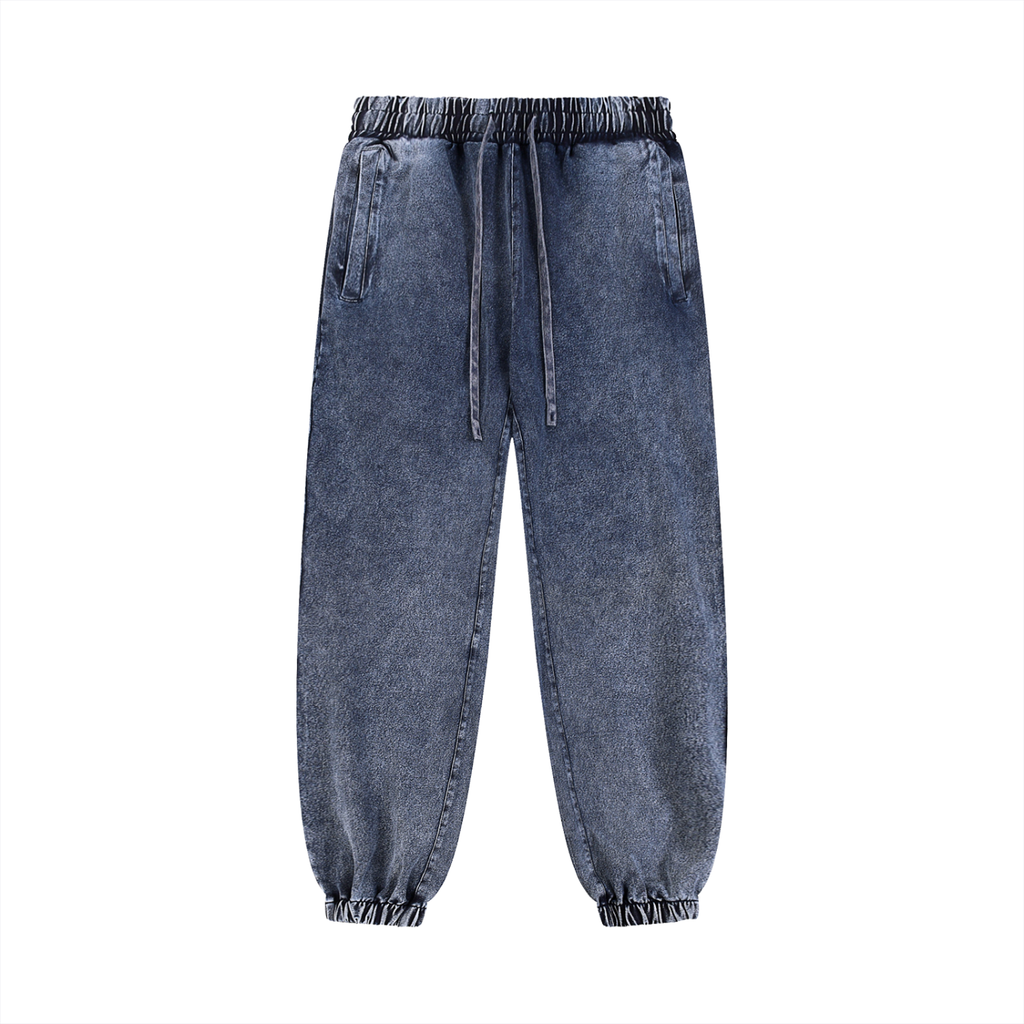 Plain Snow Wash Jogged Sweatpants