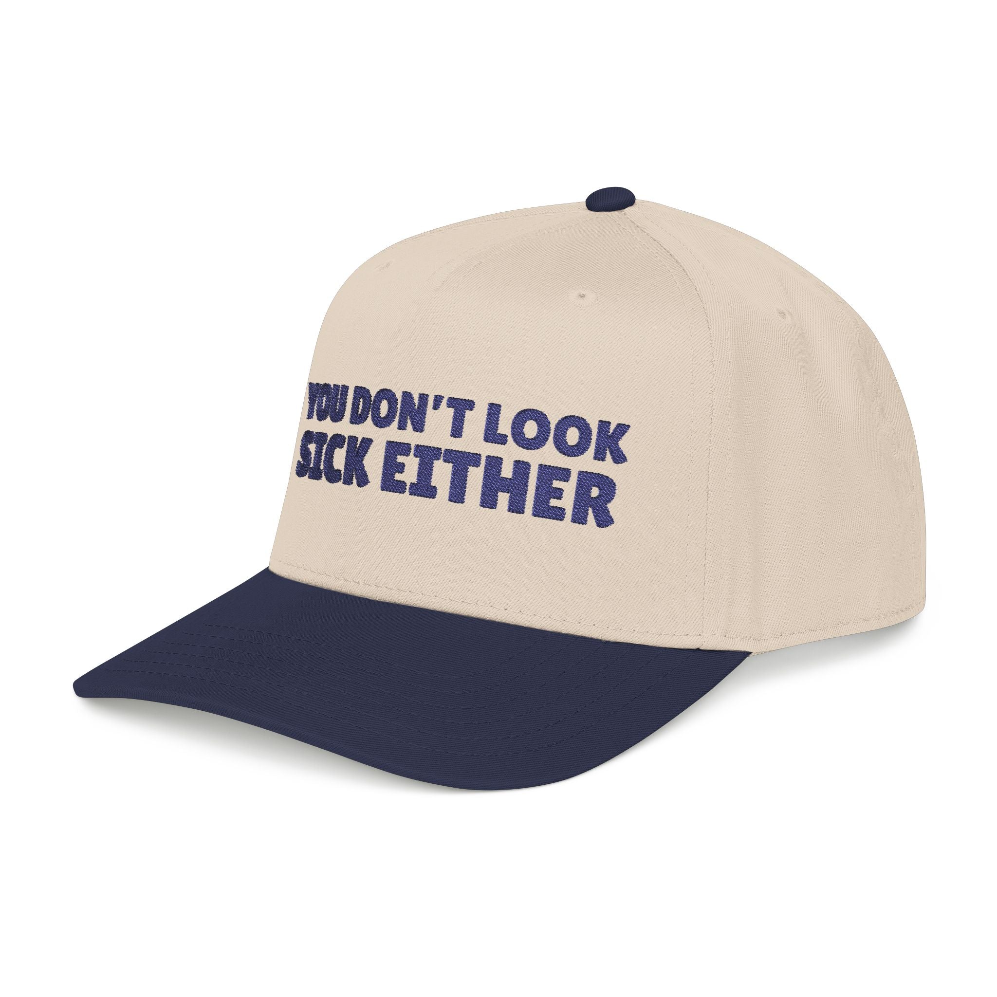 Navy Embroidered Trucker Hat, Chronic Illness Humor, You Don't Look Sick, Navy cap, Invisible Illness