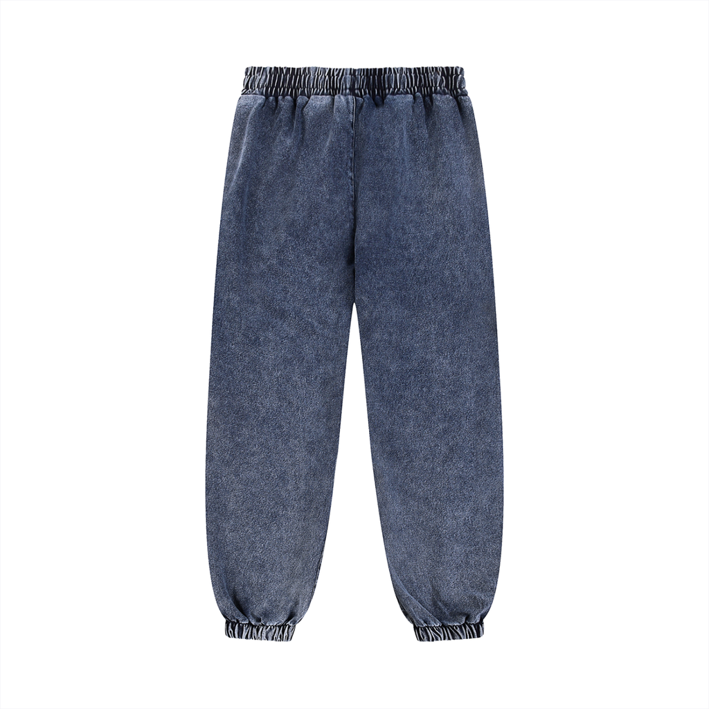 Plain Snow Wash Jogged Sweatpants